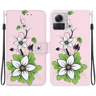 For Motorola Moto X30 Pro 5G Crystal Texture Colored Drawing Leather Phone Case(Lily)