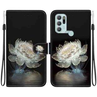 For Motorola Moto G60s Crystal Texture Colored Drawing Leather Phone Case(Crystal Peony)