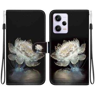 For Xiaomi Redmi Note 12 Pro Crystal Texture Colored Drawing Leather Phone Case(Crystal Peony)