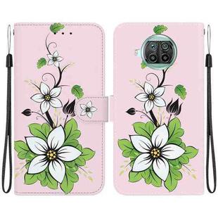 For Xiaomi Mi 10T Lite 5G Crystal Texture Colored Drawing Leather Phone Case(Lily)