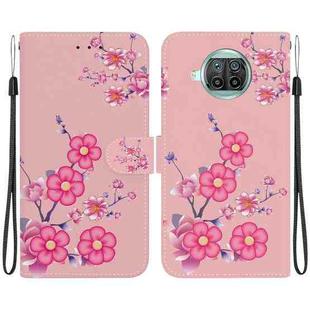 For Xiaomi Mi 10T Lite 5G Crystal Texture Colored Drawing Leather Phone Case(Cherry Blossoms)