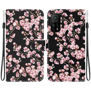 For Xiaomi Mi 10T Pro 5G / 10T Pro Crystal Texture Colored Drawing Leather Phone Case(Plum Bossom)