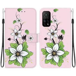 For Xiaomi Mi 10T Pro 5G / 10T Pro Crystal Texture Colored Drawing Leather Phone Case(Lily)