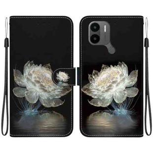 For Xiaomi Redmi A1+ / Poco C50 Crystal Texture Colored Drawing Leather Phone Case(Crystal Peony)