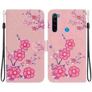 For Xiaomi Redmi Note 8 Crystal Texture Colored Drawing Leather Phone Case(Cherry Blossoms)