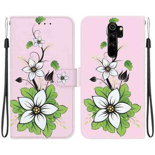 For Xiaomi Redmi Note 8 Pro Crystal Texture Colored Drawing Leather Phone Case(Lily)