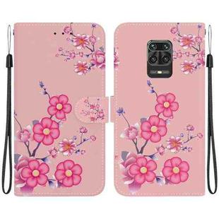 For Xiaomi Redmi Note 9 Pro / 9S Crystal Texture Colored Drawing Leather Phone Case(Cherry Blossoms)