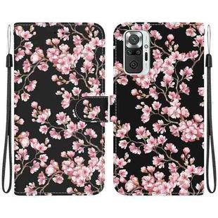 For Xiaomi Redmi Note 10 Lite Crystal Texture Colored Drawing Leather Phone Case(Plum Bossom)