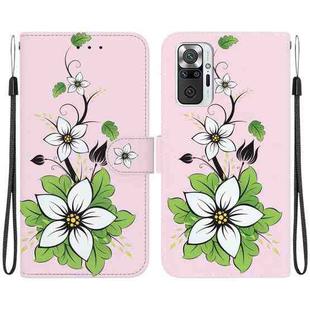 For Xiaomi Redmi Note 10 Lite Crystal Texture Colored Drawing Leather Phone Case(Lily)