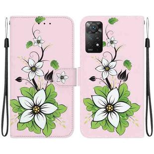 For Xiaomi Redmi Note 11 Pro Global Crystal Texture Colored Drawing Leather Phone Case(Lily)