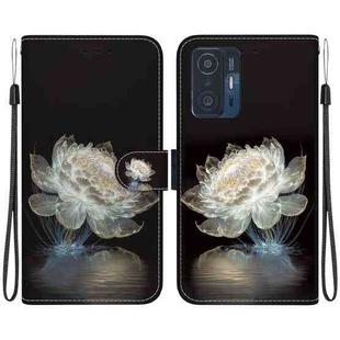 For Xiaomi 11T / 11T Pro Crystal Texture Colored Drawing Leather Phone Case(Crystal Peony)
