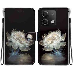 For Xiaomi Redmi Note 13 5G Crystal Texture Colored Drawing Leather Phone Case(Crystal Peony)