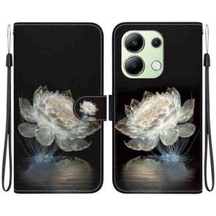 For Xiaomi Redmi Note 13 4G Global Crystal Texture Colored Drawing Leather Phone Case(Crystal Peony)