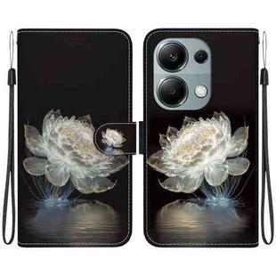 For Xiaomi Redmi Note 13 Pro 4G Crystal Texture Colored Drawing Leather Phone Case(Crystal Peony)