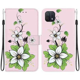 For OPPO A16K Crystal Texture Colored Drawing Leather Phone Case(Lily)