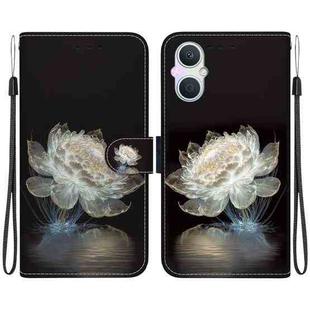 For OPPO A96 5G / Reno7 Z 5G Crystal Texture Colored Drawing Leather Phone Case(Crystal Peony)