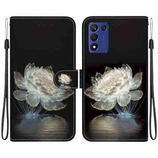 For OPPO K9s 5G Crystal Texture Colored Drawing Leather Phone Case(Crystal Peony)