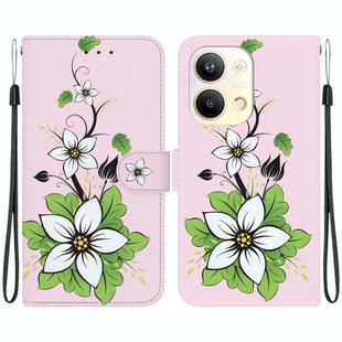 For OPPO Reno9 Pro Crystal Texture Colored Drawing Leather Phone Case(Lily)