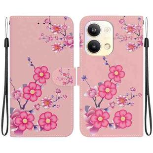 For OPPO Reno9 Pro Crystal Texture Colored Drawing Leather Phone Case(Cherry Blossoms)