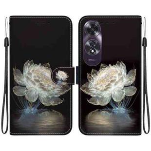 For OPPO A60 4G Crystal Texture Colored Drawing Leather Phone Case(Crystal Peony)