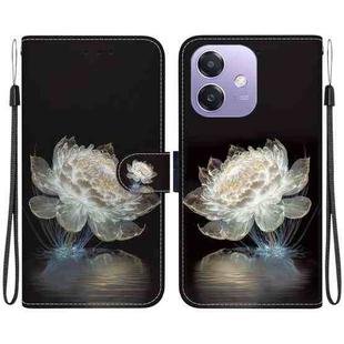 For OPPO A5x 5G / A3 4G / 5G / A3x 4G / 5G Crystal Texture Colored Drawing Leather Phone Case(Crystal Peony)