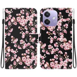 For OPPO A5x 5G / A3 4G / 5G / A3x 4G / 5G Crystal Texture Colored Drawing Leather Phone Case(Plum Bossom)