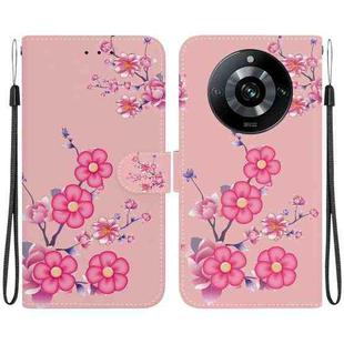 For Realme 11 Pro 5G / 11 Pro+ Crystal Texture Colored Drawing Leather Phone Case(Cherry Blossoms)