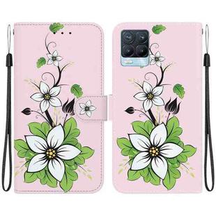 For Realme 8 / 8 Pro Crystal Texture Colored Drawing Leather Phone Case(Lily)