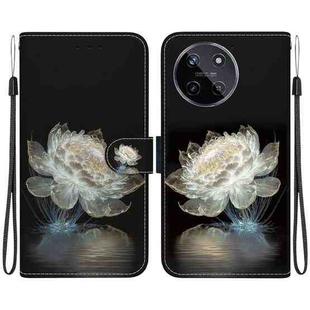 For Realme 11 4G Crystal Texture Colored Drawing Leather Phone Case(Crystal Peony)