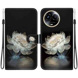 For Realme 11 5G Crystal Texture Colored Drawing Leather Phone Case(Crystal Peony)