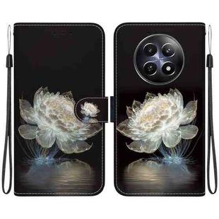 For Realme 12 5G Crystal Texture Colored Drawing Leather Phone Case(Crystal Peony)