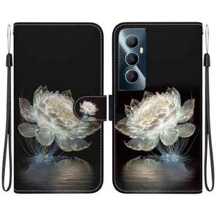 For Realme C65 4G Crystal Texture Colored Drawing Leather Phone Case(Crystal Peony)