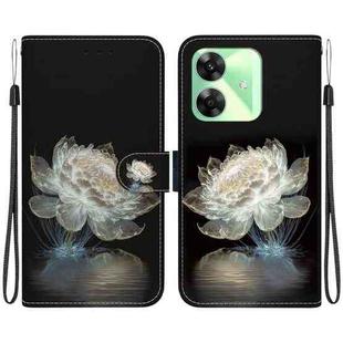 For Realme C61 / C63 / Note 60 Crystal Texture Colored Drawing Leather Phone Case(Crystal Peony)