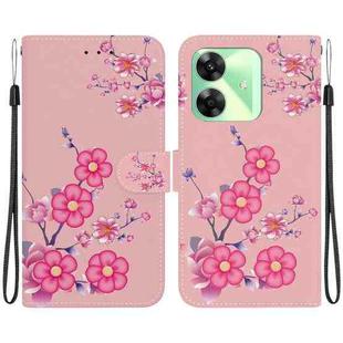 For Realme C61 / C63 / Note 60 Crystal Texture Colored Drawing Leather Phone Case(Cherry Blossoms)