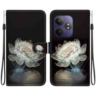 For Realme GT 6 / GT 6T / GT Neo6 Crystal Texture Colored Drawing Leather Phone Case(Crystal Peony)