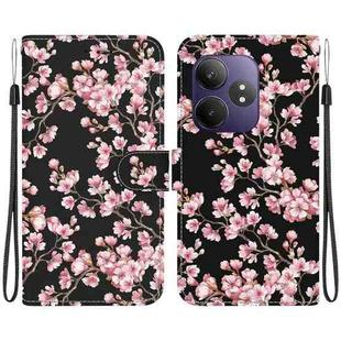 For Realme GT 6 / GT 6T / GT Neo6 Crystal Texture Colored Drawing Leather Phone Case(Plum Bossom)