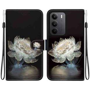 For Realme C75 Crystal Texture Colored Drawing Leather Phone Case(Crystal Peony)