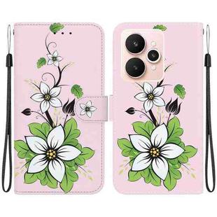 For Realme 15 5G / Realme 15 Pro 5G Crystal Texture Colored Drawing Leather Phone Case(Lily)