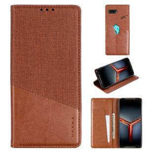 For Asus ROG Phone II ZS660KL MUXMA MX109 Horizontal Flip Leather Case with Holder & Card Slot & Wallet(Brown)