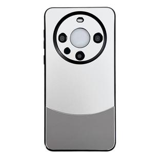 For Huawei Mate 60 Shockproof Frosted PC Silicone Frame Phone Case(Silver)