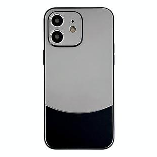 For iPhone 12 Shockproof Frosted PC Silicone Frame Phone Case(Black)