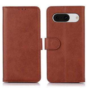 For Google Pixel 8a Cow Texture Flip Leather Phone Case(Brown)