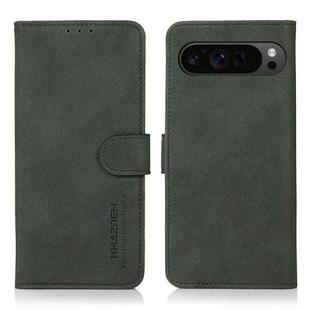 For Google Pixel 9 Pro KHAZNEH Matte Texture Leather Phone Case(Green)