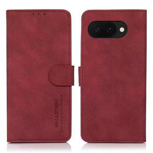 For Google Pixel 9a KHAZNEH Matte Texture Leather Phone Case(Red)