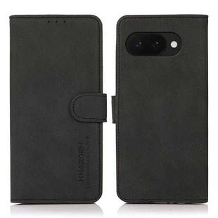 For Google Pixel 9a KHAZNEH Matte Texture Leather Phone Case(Black)