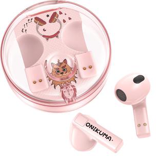 ONIKUMA T301 Transparent Cartoon Wireless Bluetooth Earphone(Pink)