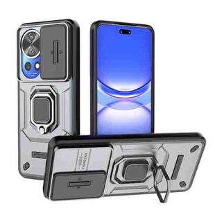 For Huawei Nova 12 Pro 5G Sliding Camshield TPU + PC Shockproof Phone Case with Holder(Grey)