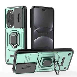 For Huawei nova 13 Pro 5G Sliding Camshield TPU + PC Shockproof Phone Case with Holder(Green)