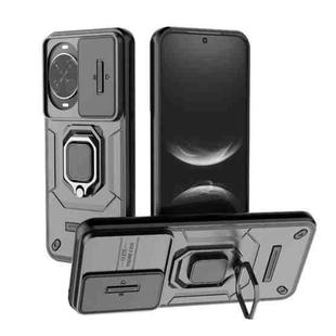 For Huawei nova 14 5G Sliding Camshield TPU + PC Shockproof Phone Case with Holder(Black)