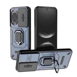 For Huawei nova 14 5G Sliding Camshield TPU + PC Shockproof Phone Case with Holder(Blue)